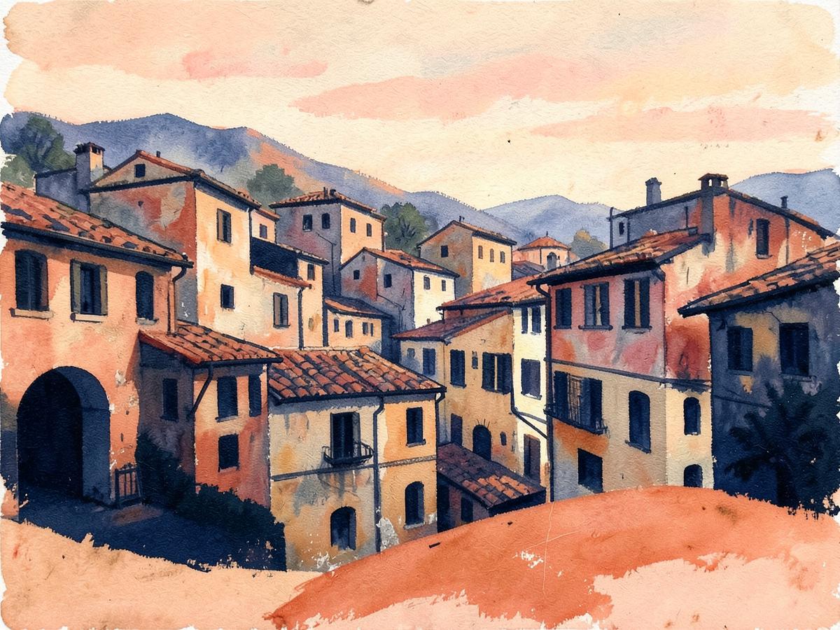 Painted panel for the Italy trip